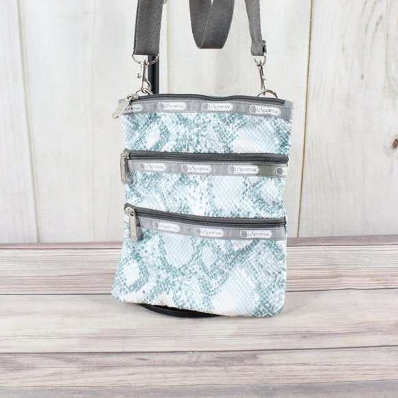 Le SportSac Green 100% Polyester Crossbody Bag Handbag Purse Travel - Picture 2 of 10